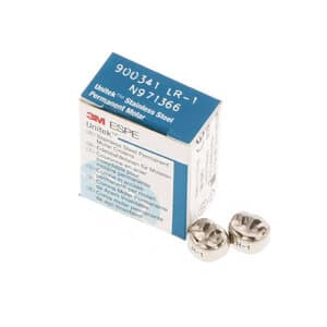 3M Unitek Permanent Stainless Steel Crown, LR1, Refill Pack of 5 - UNITEK CROWNS 1LR1 SS PERM. MOLAR - Image 1