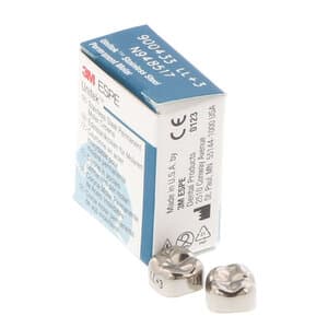 3M Unitek Permanent Stainless Steel Crown, Molar, Size LL3, Refill Pack of 5 - UNITEK CROWNS 2LL3 SS PERM. MOLAR - Image 1