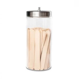 Tech-Med Glass Dressing Jar with Stainless Steel Lid, 3" x 3" - Glass Dressing Jar 3x3 w/ Stainless Steel Lid - Image 1