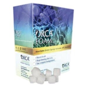 ORCA Foam Absorbable Hemostatic Gelatin Sponges, 10mm x 10mm x 10mm, Box/32 - ORCA Foam Porcine Gelatin Hemostatic Sponges (32) - Image 1