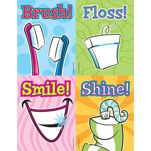 Smilemakers Dental Graphic Laser Recall Cards, 100 per Pack - DENTAL GRAPHIC LASER RECALL CARDS PK/100 - Image 1