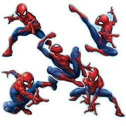 Smilemakers Spiderman Shaped Stickers Roll, 100 Count - SPIDERMAN SHAPED STICKERS ROLL/100 - Image 1