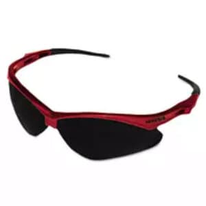 Halyard Nemesis Safety Glasses, Red Frame with Smoke Lens - NEMESIS SAFETY GLASSES RED W/SMOKE LENS - Image 1