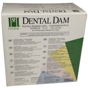 Hygenic 6" x 6" Medium Green Rubber Dental Dam, Package of 360, H04247 - Hygenic 6" X Medium Green Rubber Dental Dam Package Of 360 Coltene/whaledent - H04247 - Image 1