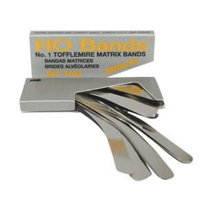 Young Dental Tofflemire Matrix Bands, #1 Regular, .001 Thickness, Pack of 100 - HO TOFFLEMIRE BANDS #1 REGULAR .001 PK100 - Image 1