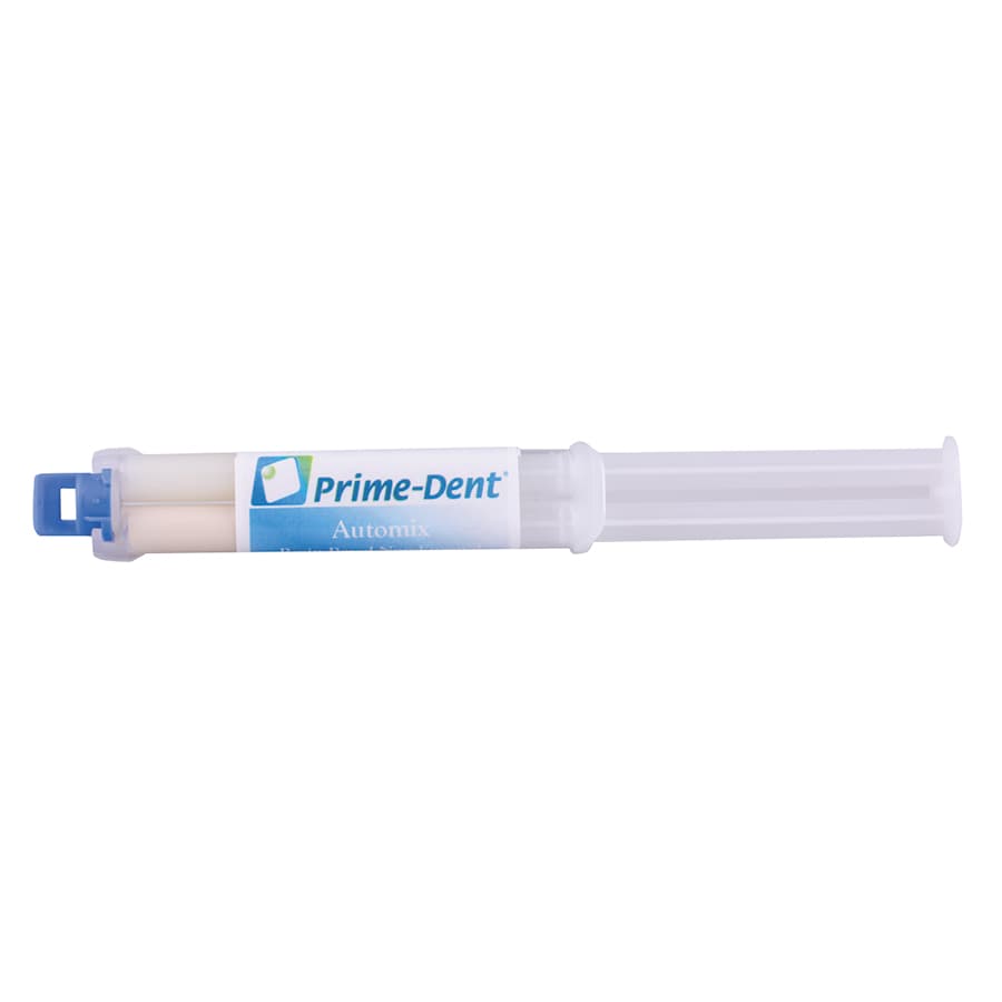 Prime-Dent Automix Non-Eugenol Temporary Cement Syringe, 6g with 5 Tips, 023-012 - Prime-Dent Automix Non-Eugenol Temporary Cement. 1 x 6g syringe with 5 tips - Image 1