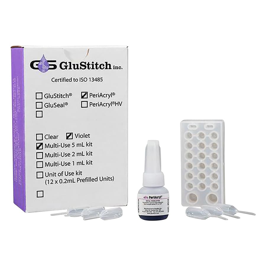 Glustitch PeriAcryl 5mL Bottle, Low Viscosity, Violet, P-ACRYL5V - Glustitch Inc - PeriAcryl 5mL Bottle - Image 1