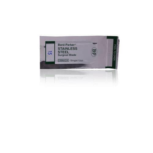 Bard-Parker Stainless Steel Surgical Blade #15, Sterile, 10/Pack, 371215 - BD - Stainless Steel Surgical Blades - Image 1