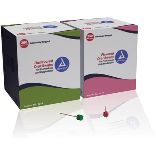 Dynarex Toothettes Unflavored Oral Swabsticks, 250/Bx, 1218 - Dynarex - Toothettes - Image 1