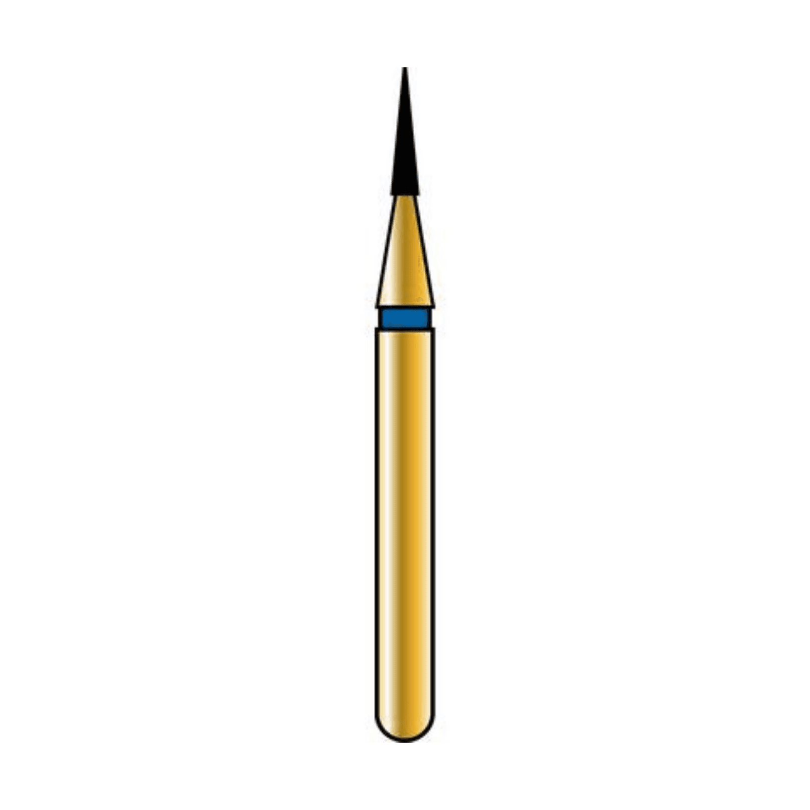Alpen Multilayer Diamond Burs, FG, Tapered Round End, #855, 2.5 mm, Coarse, Blue, 5/Pk, R855C025FG - Alpen Multilayer Diamond Burs, FG, Tapered Round End, # 855, 2.5 mm, Coarse, Blue, 5/Pk, 60032333 - Image 1