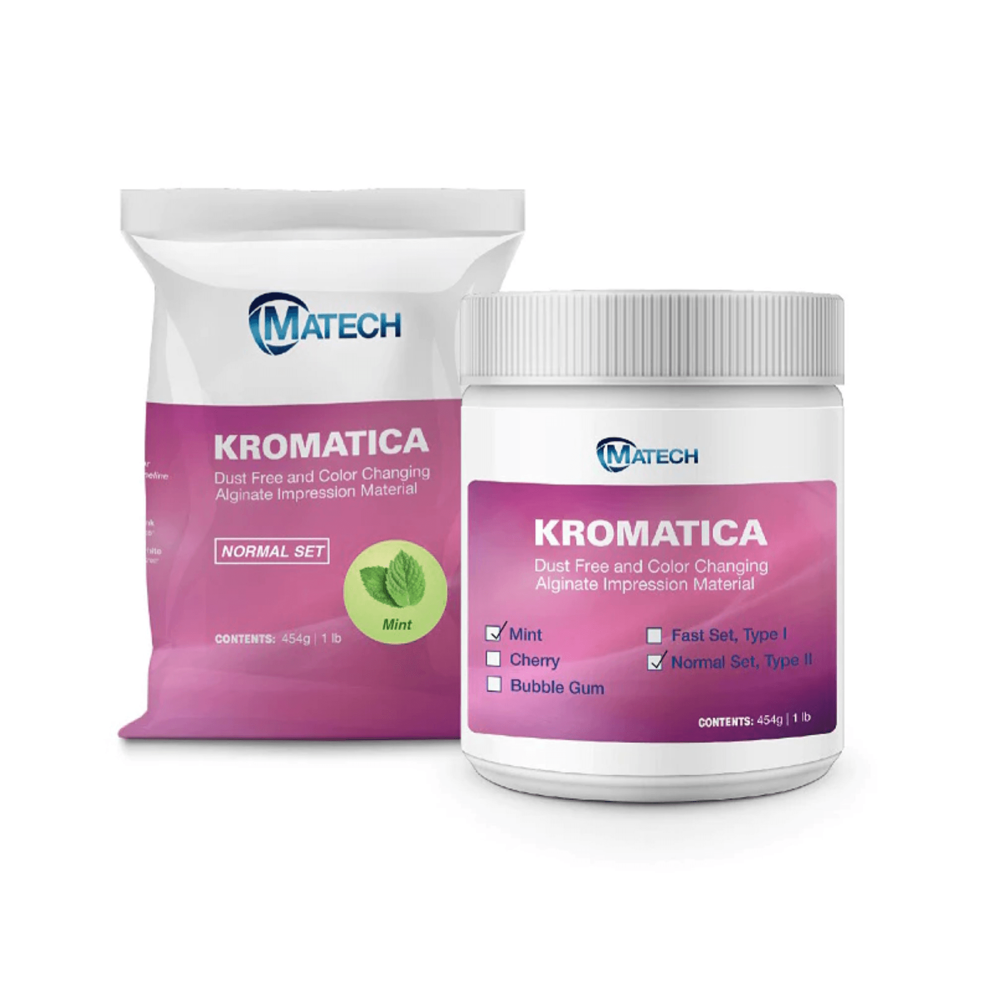 Kromatica Color-Changing Alginate Impression Material, Dust-Free, Normal Set, Mint, 1 lb Container, 305-126 - Kromatica Color-Changing Alginate Impression Material, Dust-Free, Normal Set, Container, 1 lb, Mint, 305-126 - Image 1