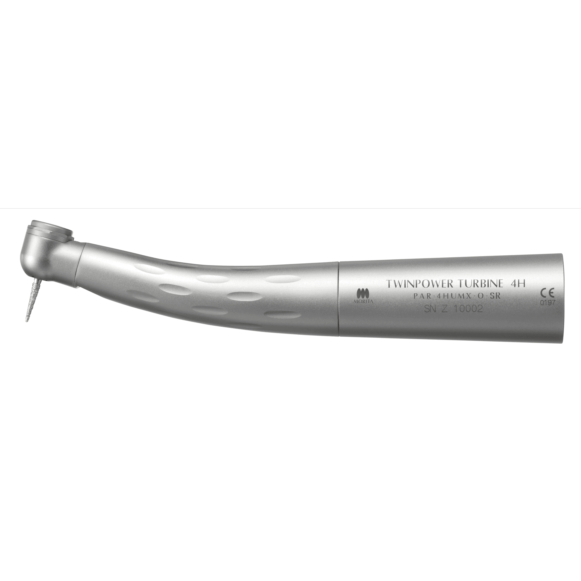 TwinPower Turbine UltraM High Speed Air Handpiece, Mini Contra Angle, Autochuck Push Button, LED, Single Spray, Sirona R/F, 4H PAR-4HUMX-O-SR - TwinPower Turbine® UltraM High Speed Air Handpieces – Mini, Contra Angle, Autochuck Push Button, LED Light, Single Spray - 4H PAR-4HUMX-O-SR - Image 1