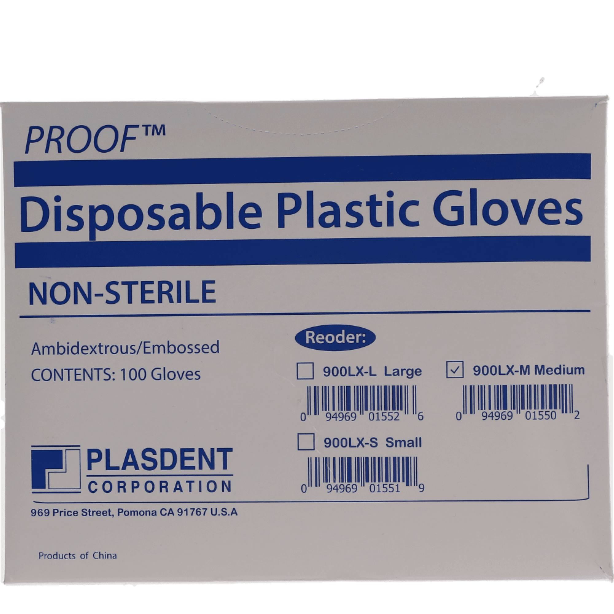 Latindo® Disposable Plastic Overgloves, Medium, Clear, Ambidextrous, 100/Box, 900LX-M - Latindo® Disposable Plastic Overgloves, 100/Box - Medium - Image 1