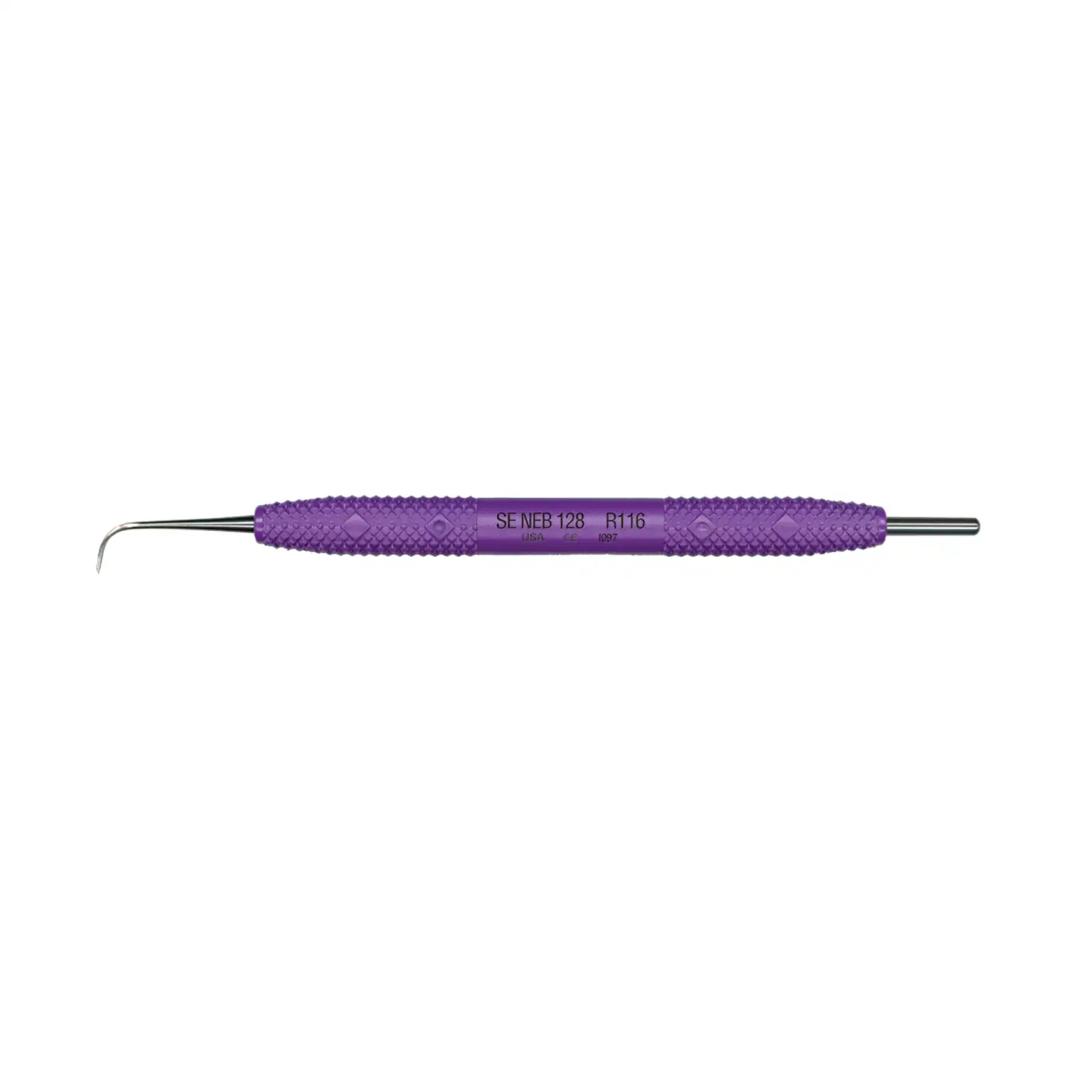 PDT Cruise Pediatric Anterior Scaler, Single-End NEB 128, R116, Passionate Purple Handle - Pediatric Scaler Neb 128 PDT Cruise Instrument R116 - Image 1