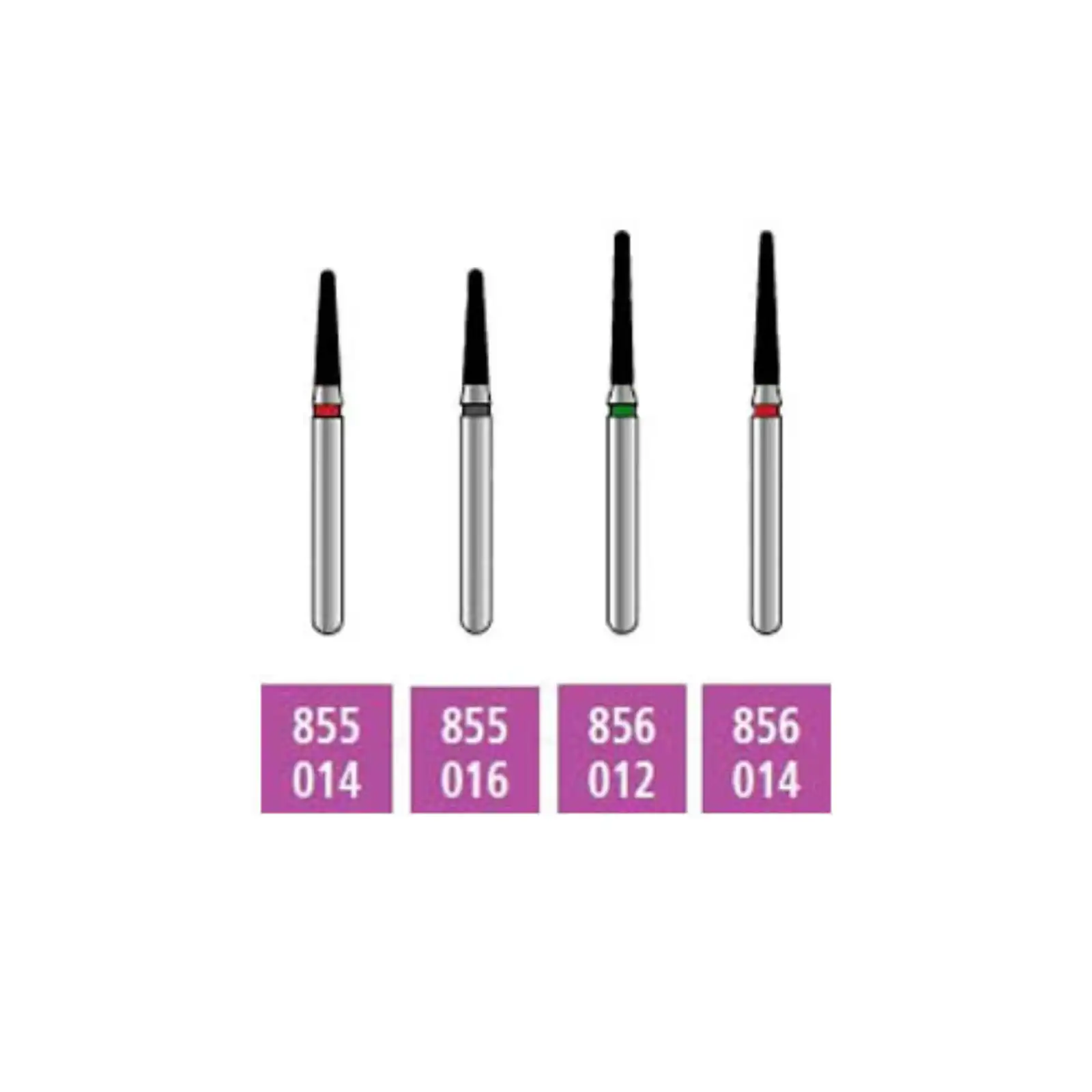 Alpen x1 Single-Use Diamond Bur, FG, Flame #863-012C, Coarse, Green, 1.2 mm, 25/Pk, X863C012 - Alpen X1, Diamond Single Use Burs, FG, # 863-012C, Flame, Coarse, Green, 25/Pk, X863C012 - Image 1