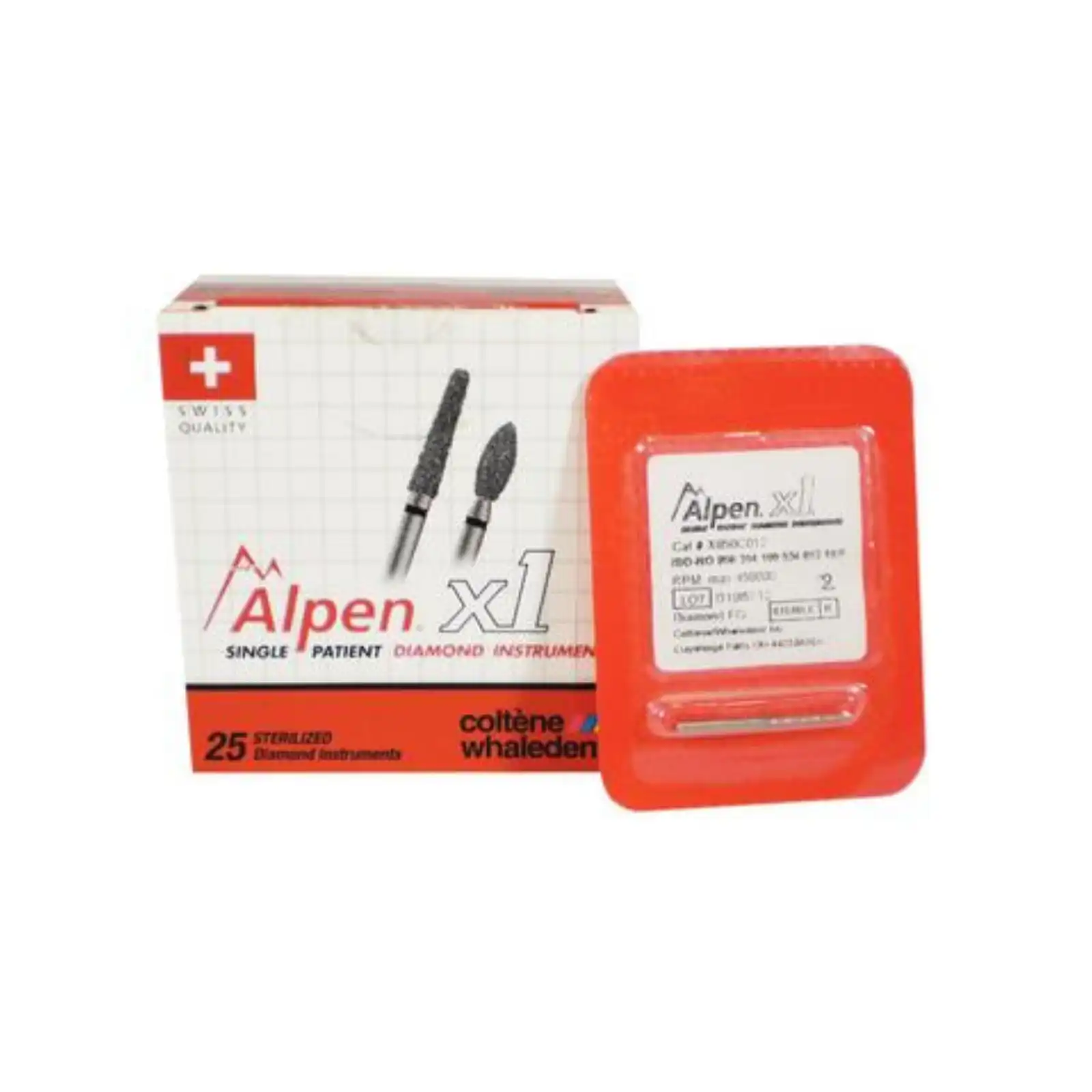 Alpen x1 Single-Use Diamond Bur, FG, #847R-016, Modified Flat End Taper, Medium Grit, 1.6 mm, 25/Pk, X847RM016 - Alpen X1, Diamond Single Use Burs, FG, # 847KR-016M, Modified Flat End Taper, Medium, Blue, 25/Pk, X847RM016 - Image 1