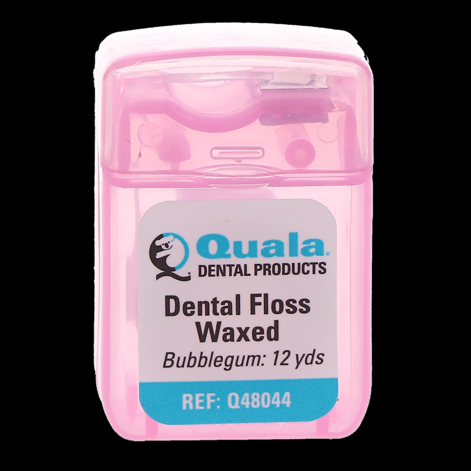 Quala Dental Floss, Nylon, Waxed, Bubblegum, 12 yds, Patient-Size Dispensers, 72/Box - Dental Floss, Nylon, Waxed, Bubblegum, 12 yds, 72/Pk - Image 1
