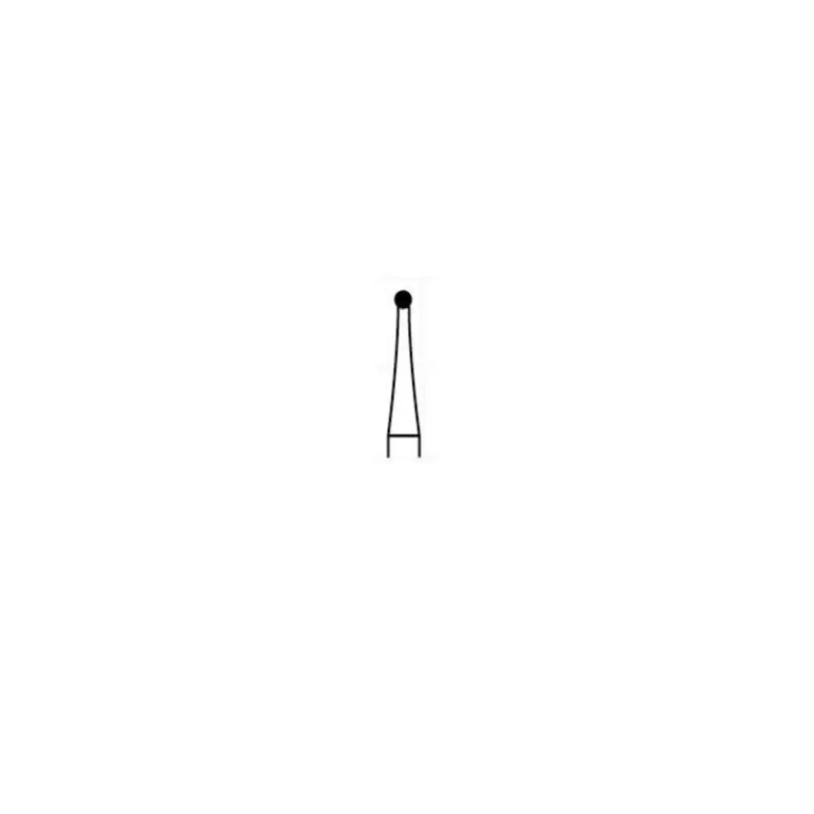 Alpen Carbide Surgical Bur, FGOS, Round #3, 1.2 mm, Surgical Length, 10/Pk, R500003 - Alpen Carbide Surgical Burs FGOS 3 10/Pk - Image 1