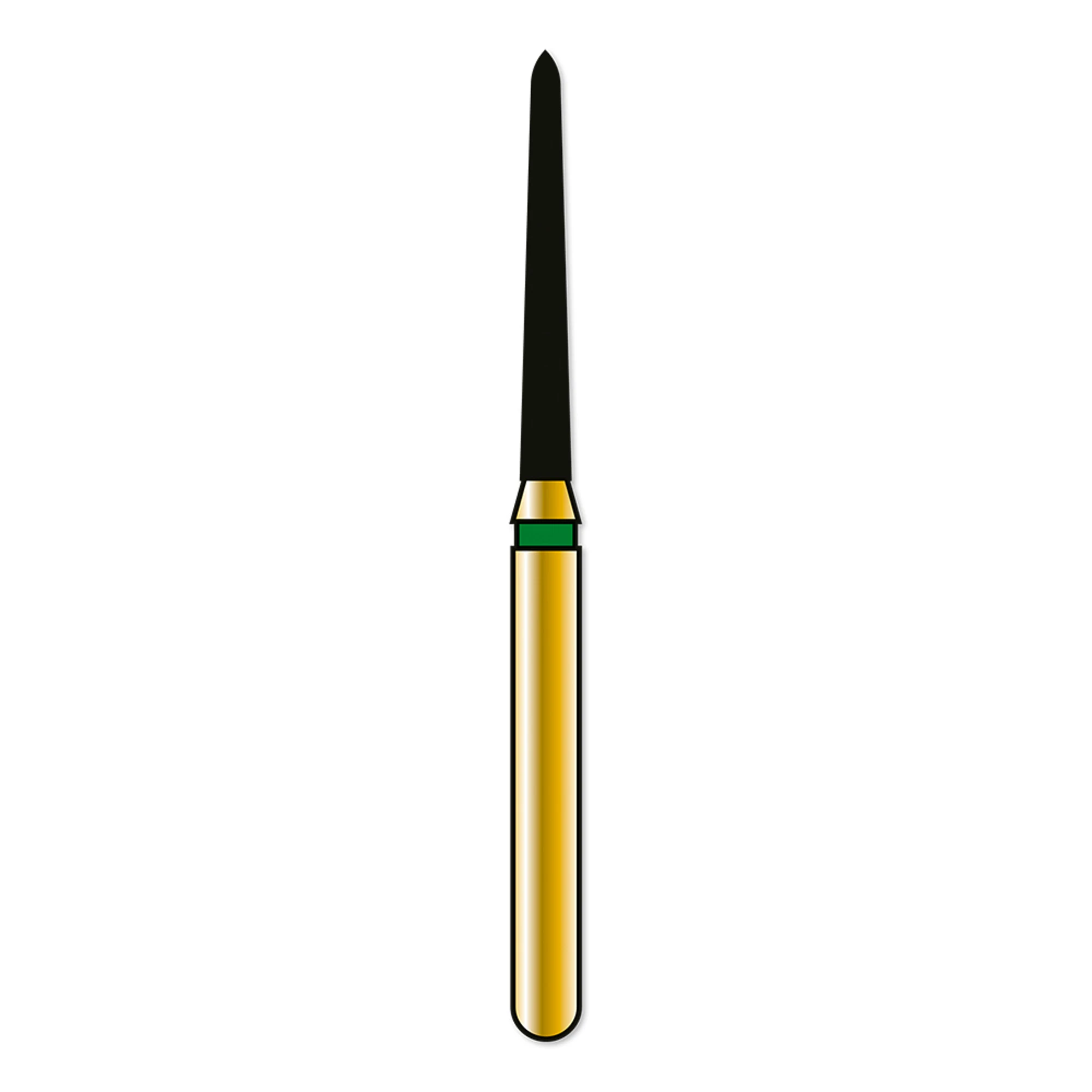 Alpen Multi-Use Diamond Bur, FG #879K, Curettage/Tapered Pointed End, Coarse Grit, 1.2 mm Diameter, 10.0 mm Length, Blue, 5/Pkg - Alpen Diamonds, G879K-314-012-10.0-M (Discontinued, please see 987-0723AA) - Image 1