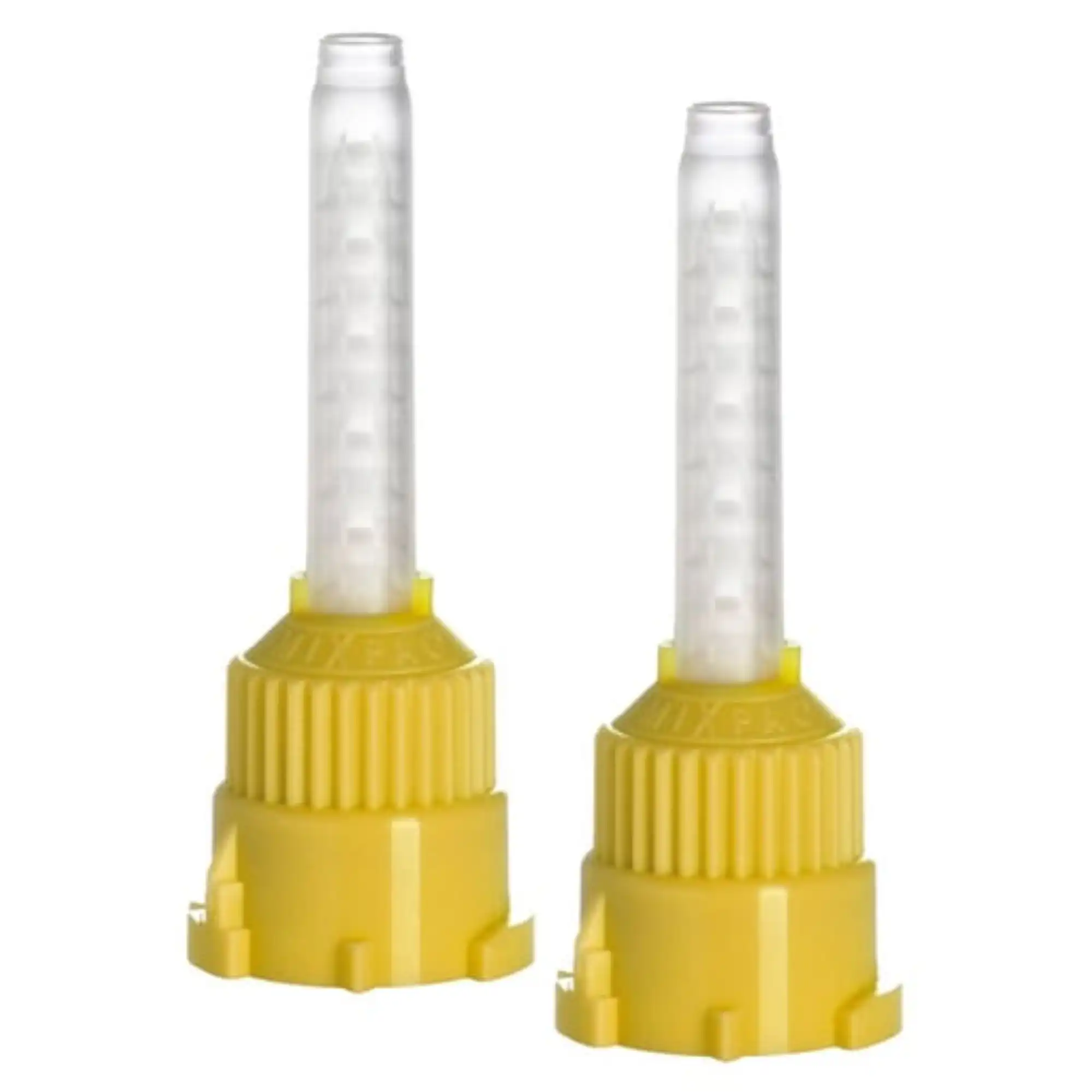 Hexa T-Mixer Yellow Mixing Tips, Small 4.2mm, 48/Pack, 1:1 & 2:1 Ratio, SLZ-154596 - Hexa T-Mixer Yellow Mixing Tips Small 4.2Mm 48/pack 1:1 & 2:1 Ratio, SLZ-154596 - Image 1