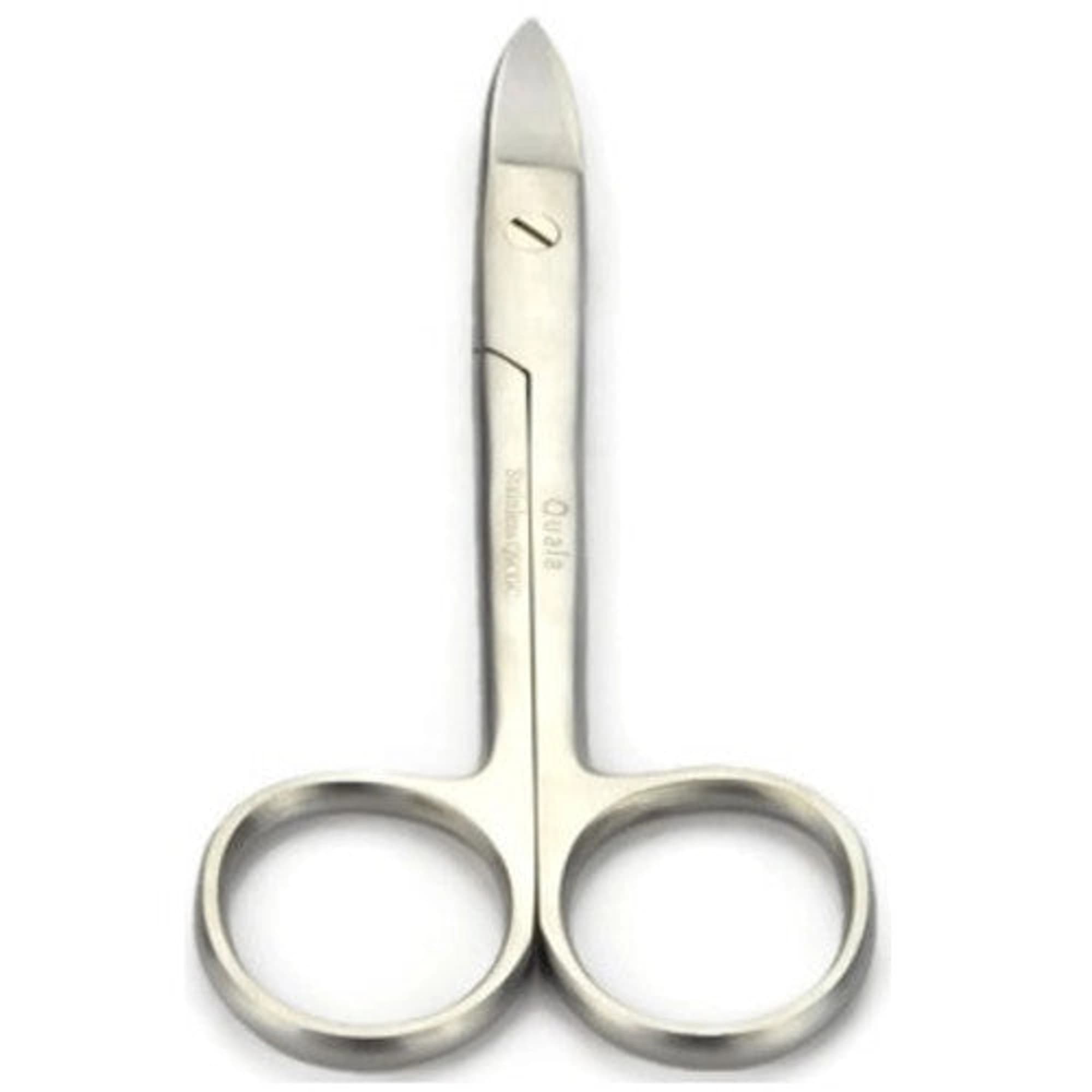 Quala Crown & Gold Scissors, Curved, Smooth Blades, 4.5", QSCGC - Quala - Scissors Crown & Gold Curved Smooth 4.5 - Image 1