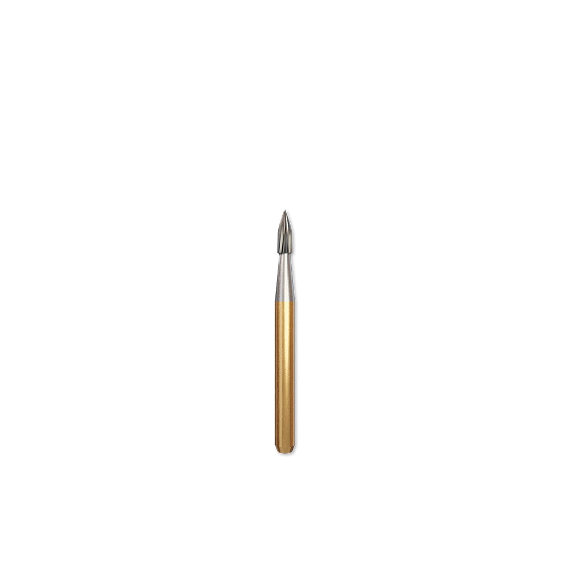Coltene Alpen Carbide Trimming & Finishing Bur, #7102, Flame, 12 Flute, FG, 1.2 mm, 5/Pk, R707102 - Coltene - Alpen Carbide Burs 5Pk - Image 1