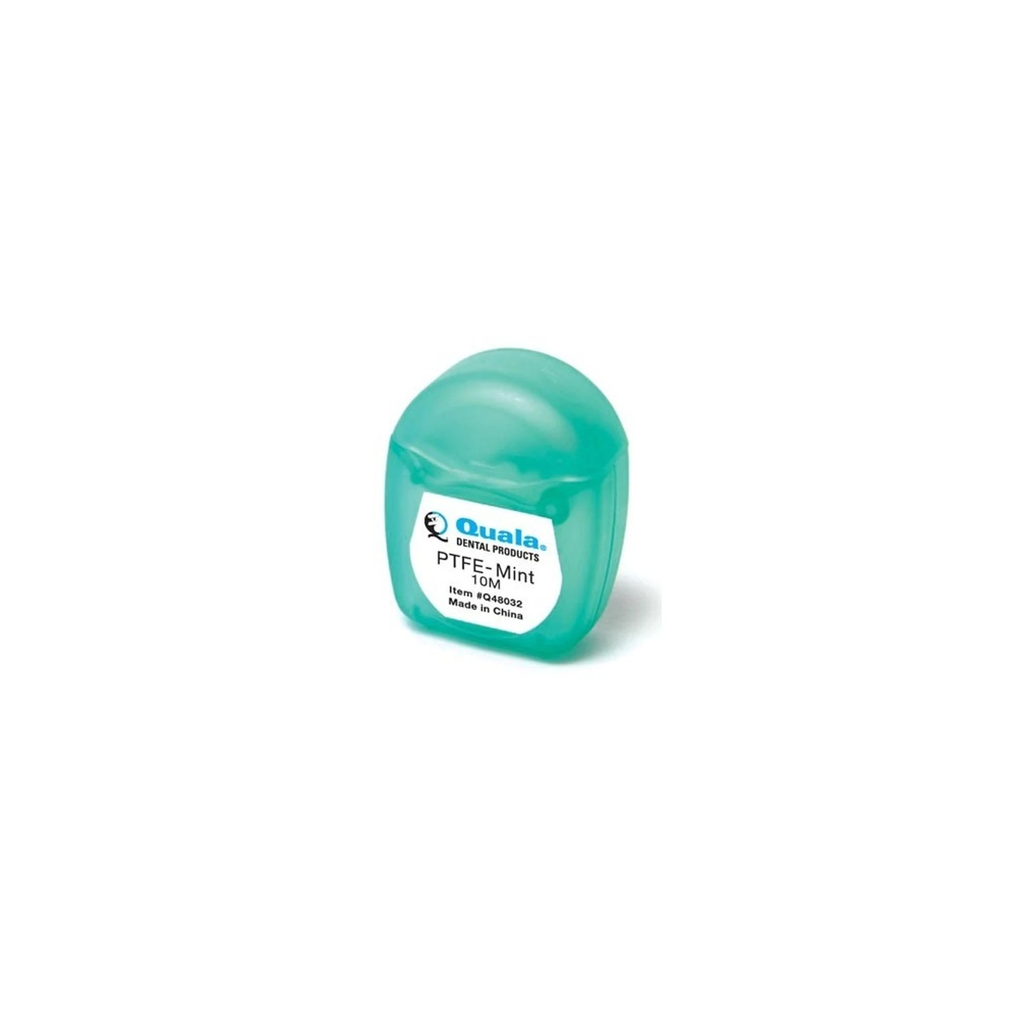 Quala PTFE Easy Slide Teflon Dental Floss, Mint, 10 m Patient Sample, 72/Box, Q48032 - PTFE Floss, Easy Slide Teflon, Mint, 10 Meters, 72/cs, Q48032 - Image 1