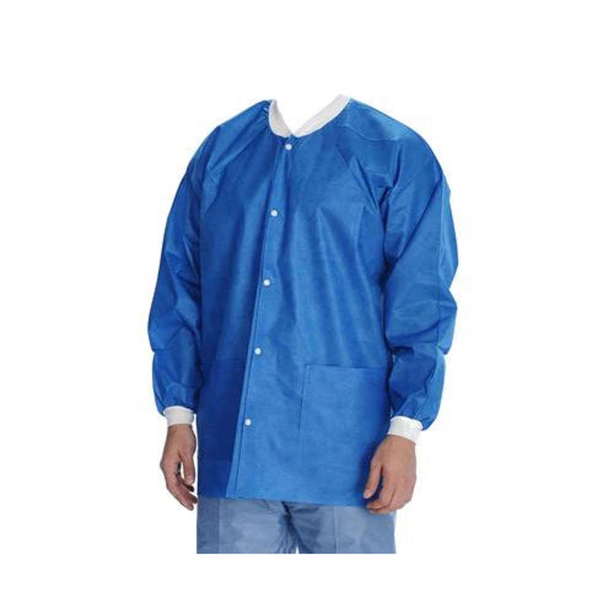 ValuMax ExtraSafe Hip-Length Lab Jacket, Deep Sea Blue, X-Small, AAMI Level 3, 10/Pack, 3630DBXS - ExtraSafe Jackets Deep Sea Blue XS, Pack of 10, 3630DBXS - Image 1