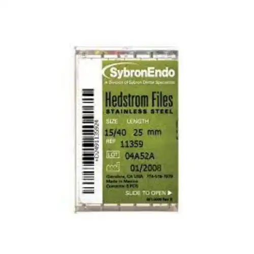 Sybron Endo Hedstrom Files, Stainless Steel, 25 mm, #70, Green, 6/Pk, 11354 - Sybron Endo, Hedstrom Files, Stainless Steel, 25 mm, # 70, Green, 6/Pk, 11354 - Image 1