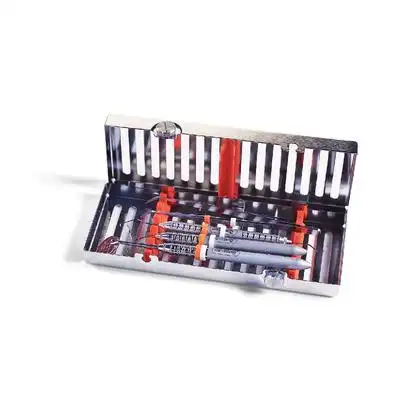 Hu-Friedy IMS Signature Series Exam Cassette, 5-Instrument, Red, Stainless Steel, 3" x 8" x 1.25", 1/Pk, IM6050 - IMS Signature Series Exam Cassette, 5-Instrument, Red, 1/Pk, IM6050 - Image 1