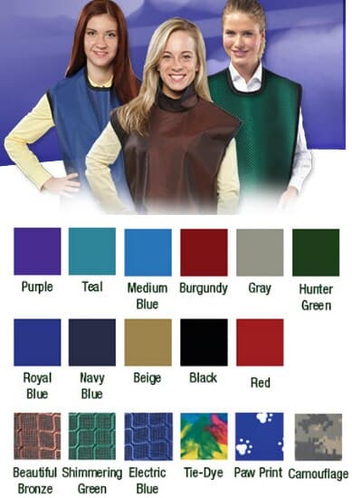 Flow Dental Lead-Free Child X-Ray Apron with Attached Collar, Teal, 0.25 mm Lead Equivalency, 20" x 20", 1 Each, 75053NL-14 - Lead Free Child Apron w/Collar Teal - Image 1