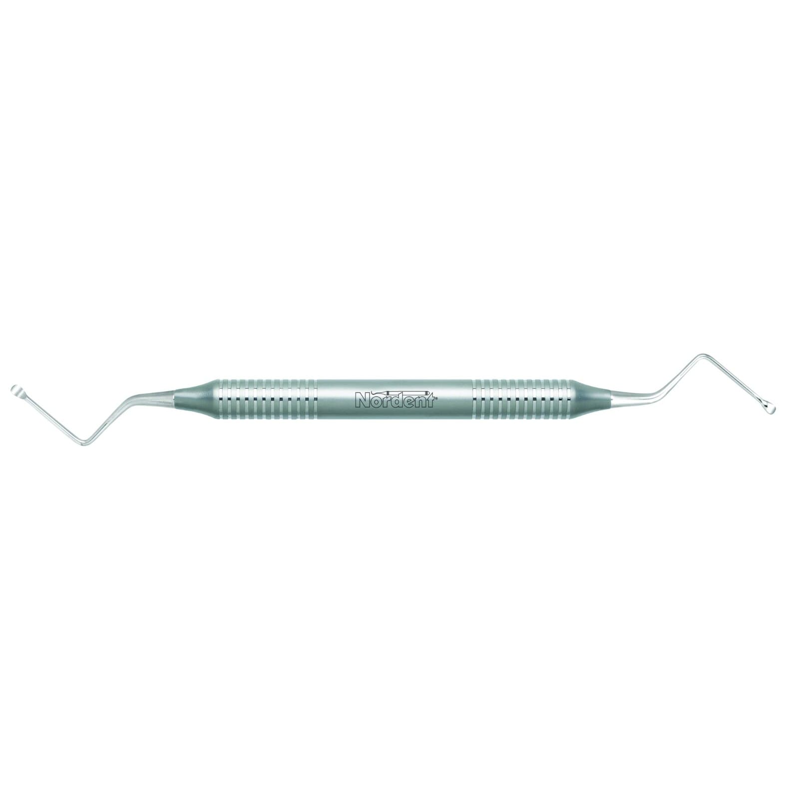Nordent Surgical Curette, Double-Ended, Miller #10 (Small), Medium Round Handle, Stainless Steel, RCSM10 - Surgical Curettes - Double-Ended - Miller #10 (Small) - Medium Round - Image 1