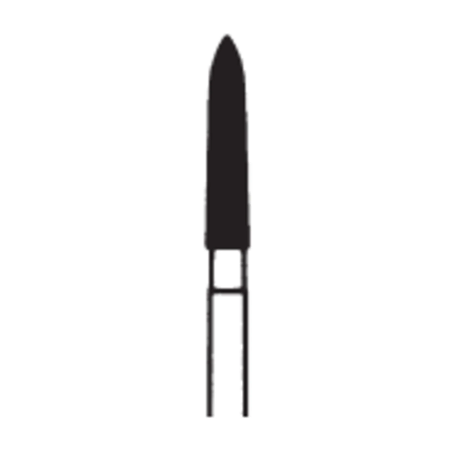 Meisinger FG Diamond Bur 879F-018, Tapered Torpedo, Fine Grit, 1.8 mm, Long Shank, Friction Grip, 5/Pk - Meisinger Diamonds FG Fine 879F-018 5/Pk - Image 1