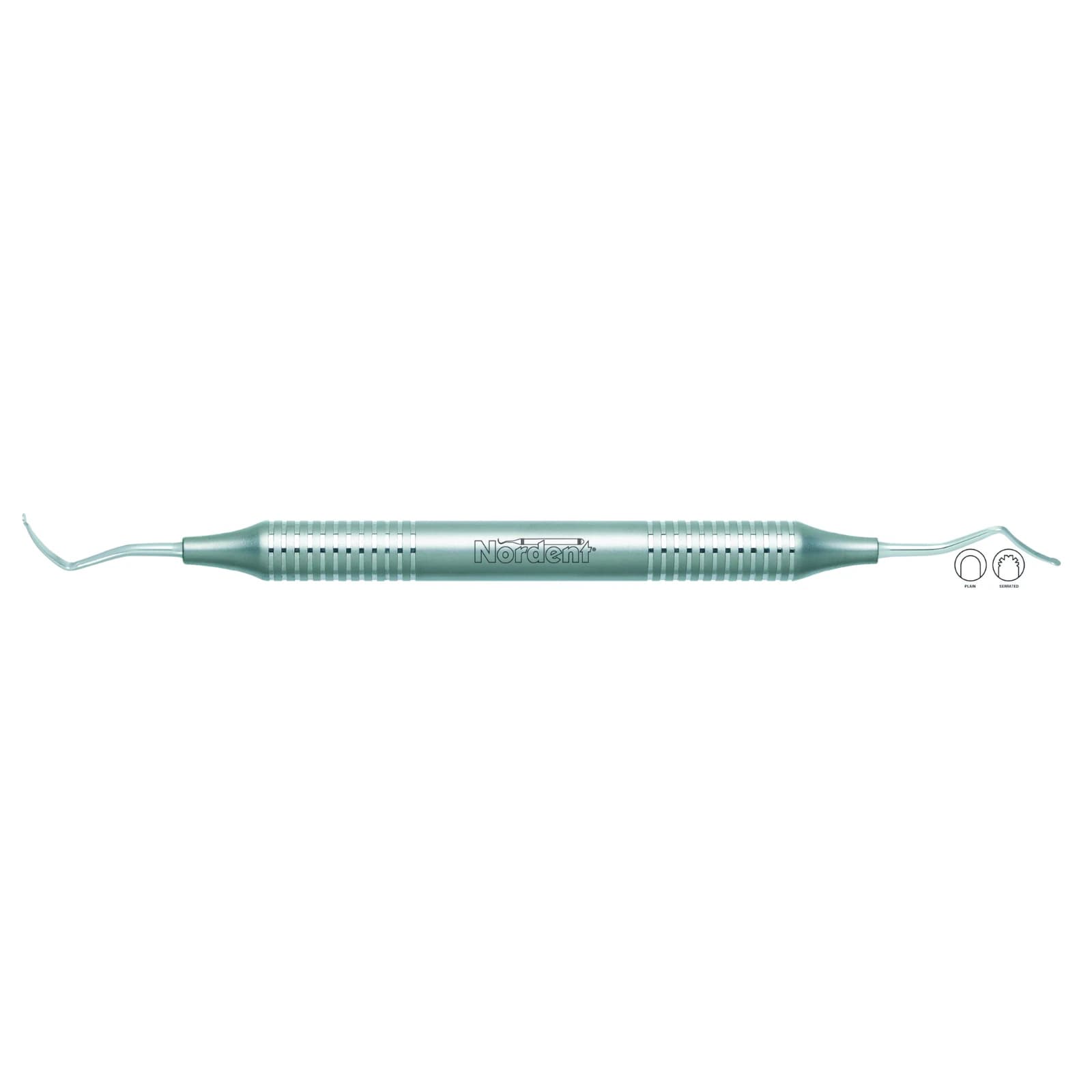 Nordent Gingival Cord Packer #222, Plain Anatomical, Double-Ended, DuraLite Round Handle, REGPNP222 - Gingival Cord Packer DE #222 Plain Anatomical DuraLite Round Handle - Image 1