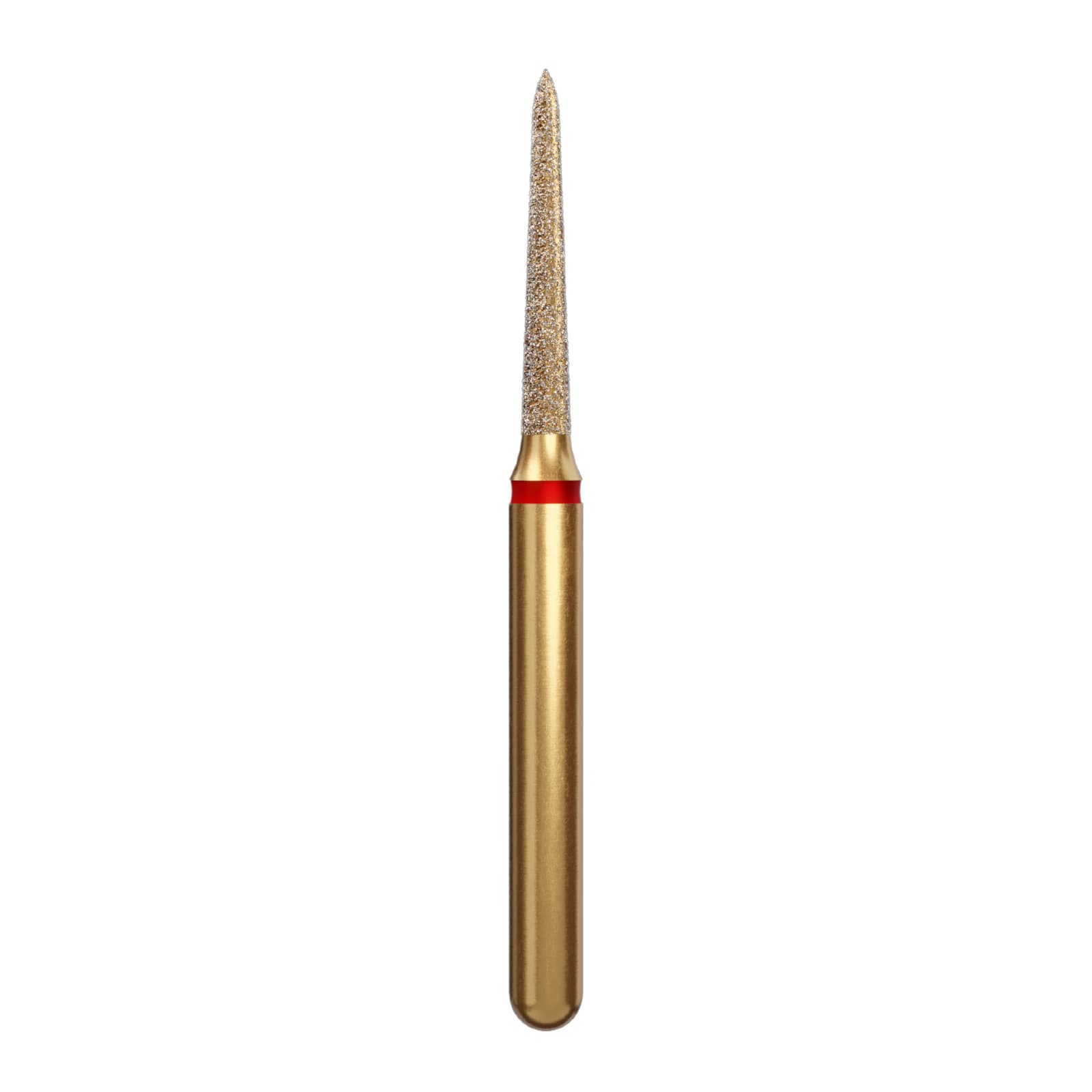 Alpen FG #878K.012 Diamond Bur, Curettage/Pointed Taper, Fine Grit, 5/Pk (878K-314-012-8.00-F) - Alpen FG #878K.012 Coarse Grit, Curettage/Pointed Taper Diamond Bur. Package - Image 1