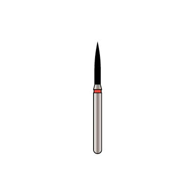 Alpen x1 Single-Use Diamond Bur, FG #862 Flame, Fine Grit, 1.2 mm, 25/Pkg, X862F012 - Alpen X1 Diamond FG 862-012F 25/Bx - Image 1