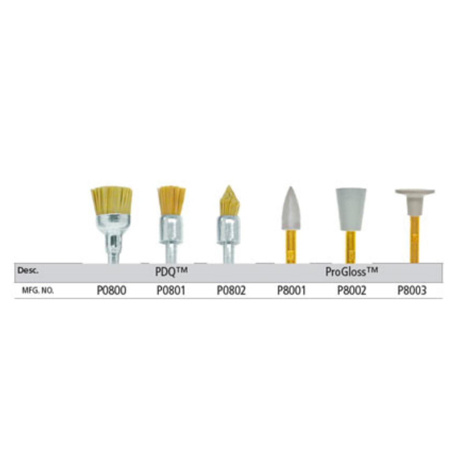 Kerr Axis ProGloss Ultimate Composite Polishing Logic Set, LS-516, Includes P8001/P8002/P8003 Polishers and Occlubrush 2510/2511/2412 Brushes - Ultimate Composite Polishing Set - Image 1