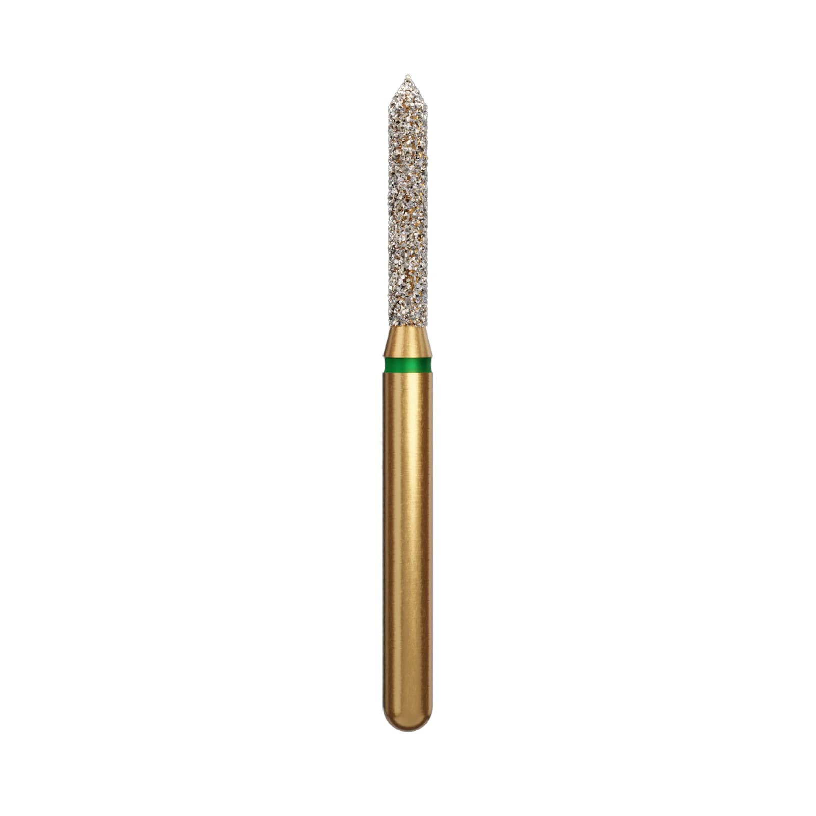 Alpen® Multi-Use Diamond Bur, FG #885 Beveled Cylinder, 1.4 mm Diameter, 8.0 mm Length, Super Coarse Grit, 5/Pkg - Alpen® Multi-Use Diamonds FG # 885 Beveled Cylinder 1.4mm Green Coarse Pkg/5 - Image 1
