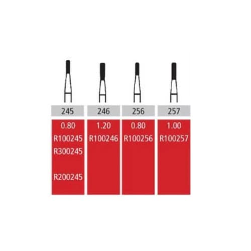 Alpen® Carbide Bur FG Straight Fissure Amalgam Prep #246, 1.2 mm Diameter, 100/Bx - Alpen® Carbide Burs FG Straight Fissure Amalgam Prep # 246 Pkg/100 - Image 1