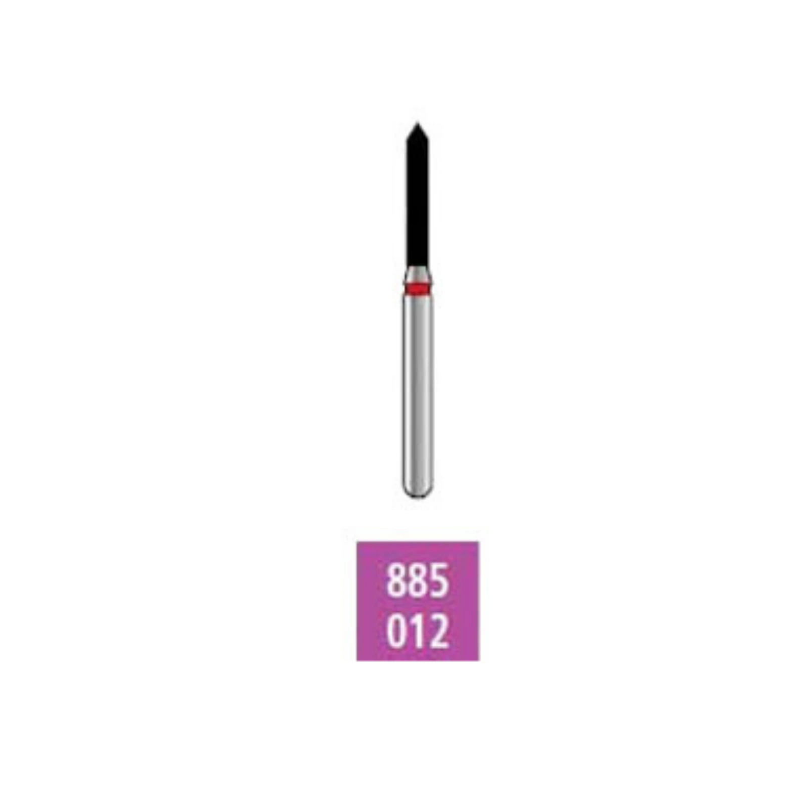 Alpen x1 Single-Use Diamond Bur, FG, Beveled Cylinder #885-012, Coarse, Green, 1.2 mm x 8.0 mm, 25/Pk - Alpen X1 Sterile Singe-Use Diamonds FG 885-012 Coarse 25/Pk - Image 1