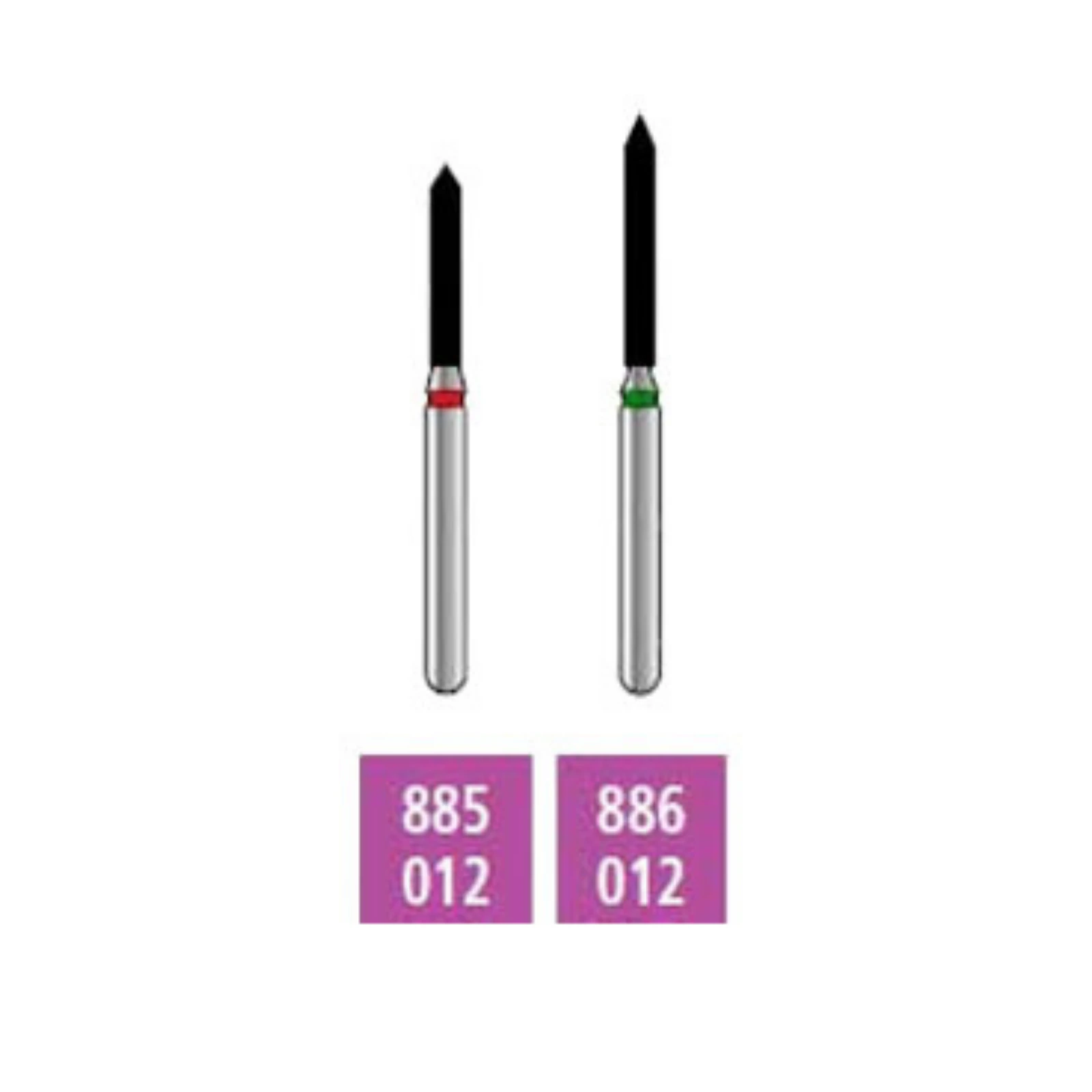 Alpen x1 Sterile Single-Use Diamond Bur, FG, Beveled Cylinder #886-012, Coarse, Green, 1.2 mm, 25/Pk - Alpen X1 Sterile Singe-Use Diamonds FG 886-012 Coarse 25/Pk - Image 1