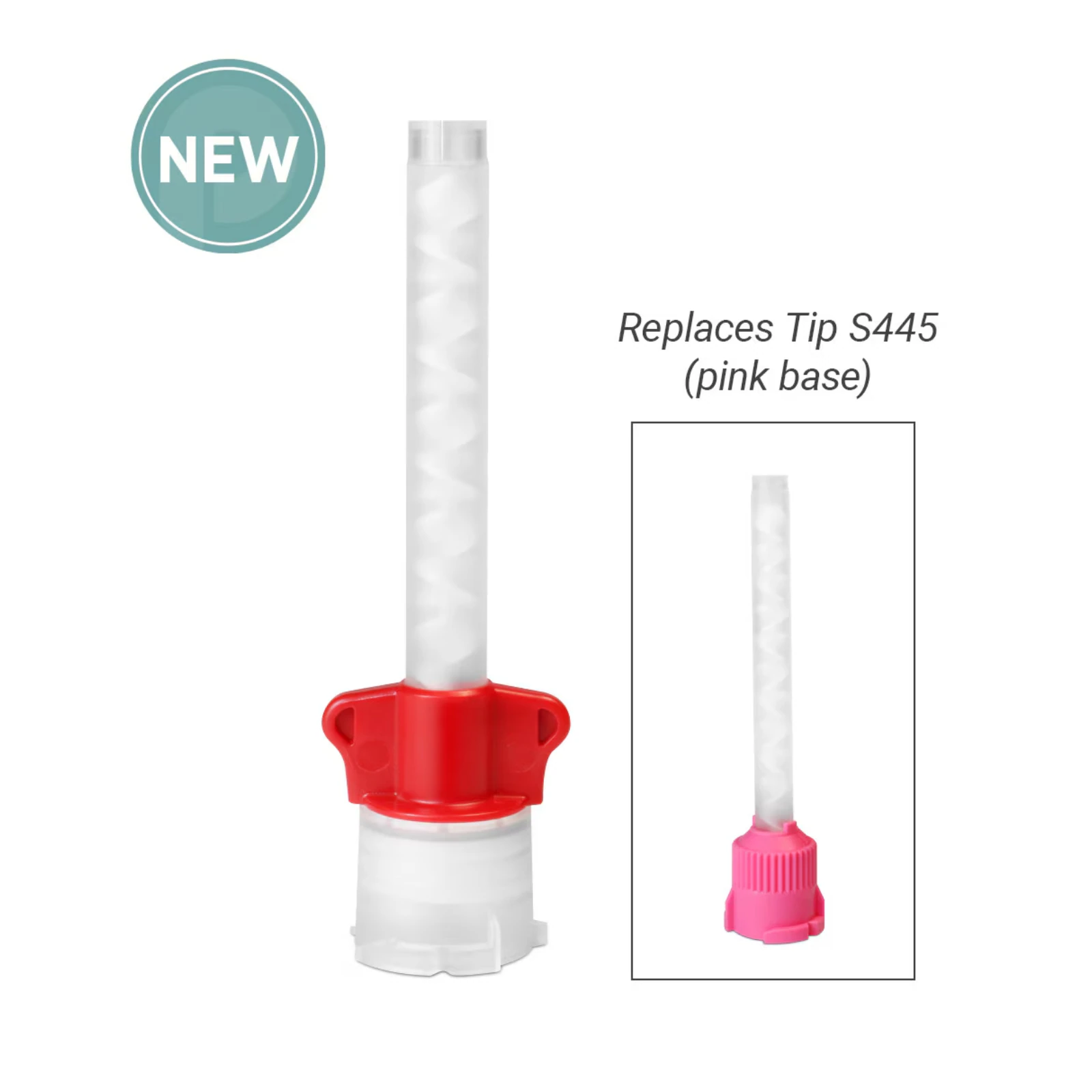 Parkell Blu-Mousse Split-Cartridge Mixing Tips, Pink Base, 30/Pk, S445 - Blu-Mousse Mixing Tips Pink Base 30/Pk - Image 1