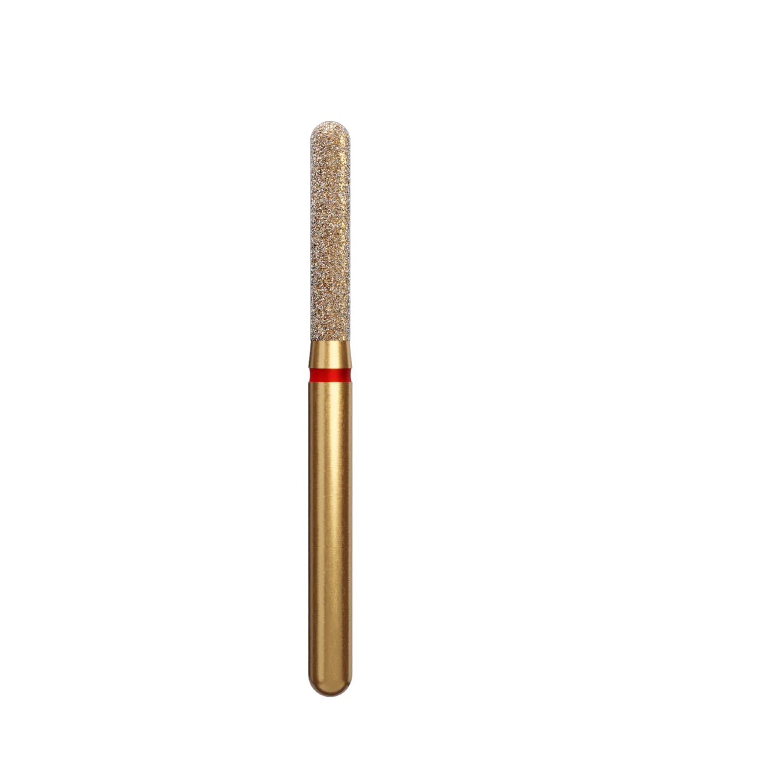 Alpen Multi-Use Diamond Bur, FG #881 Round End Cylinder, 1.6mm, Fine Grit, 5/Pk - Alpen® Multi-Use Diamonds FG # 881 Round End Cylinder 1.6mm Fine Red Pkg/5 - Image 1