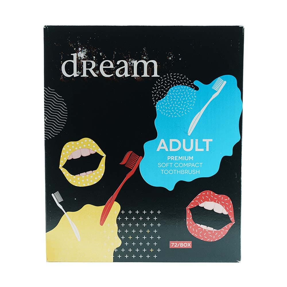 Dream Adult Compact Premium Toothbrush, Soft, 72/Pk - Dream Adult Compact Premium Toothbrush, Soft, 72/Pk - Image 1